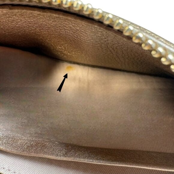 Bulgari Metallic Bronze Leather ZIp Around Wallet with COA - Picture 9 of 9